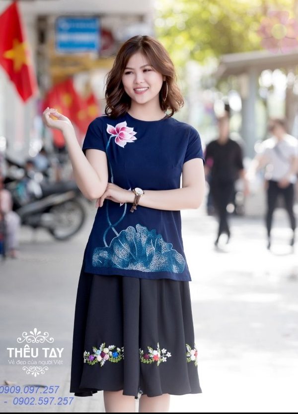 ÁO KIỂU THÊU TAY MS2
